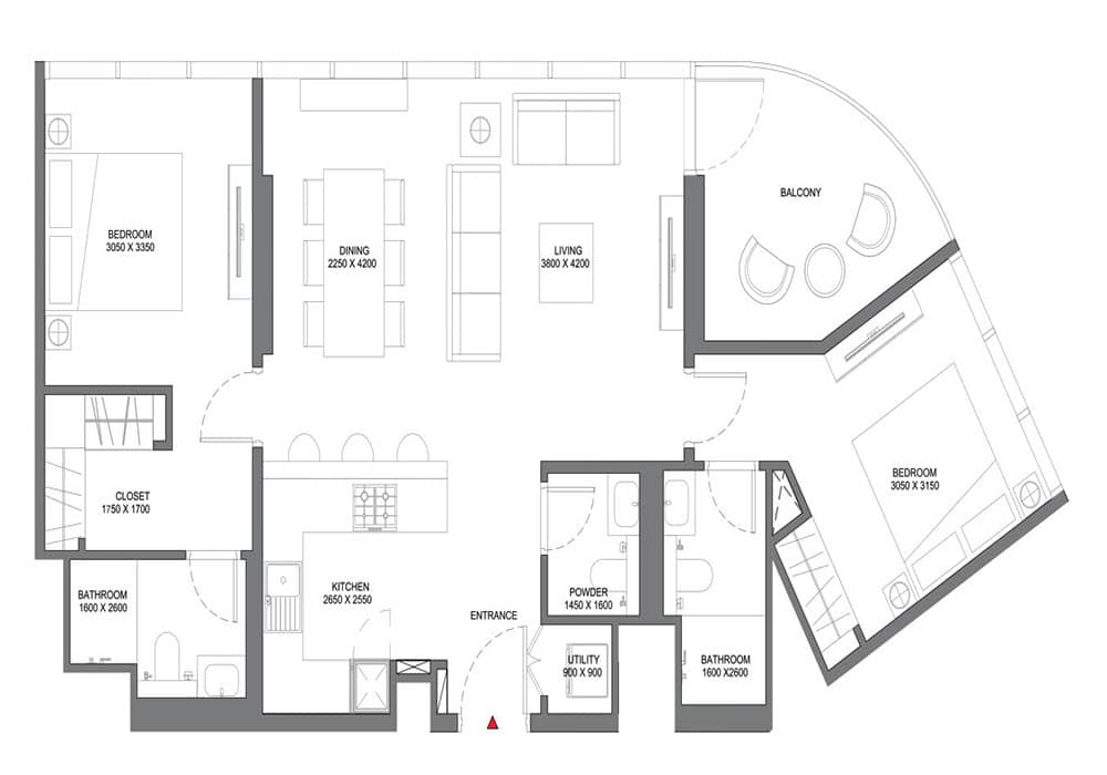 1 Bedroom — Apartment