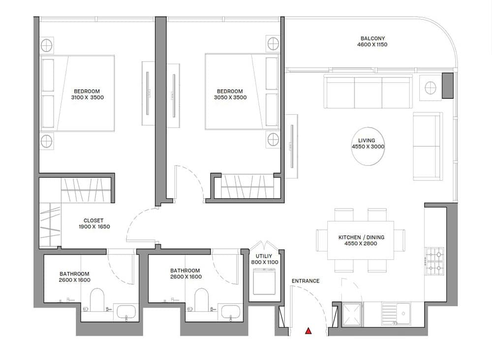 3 Bedroom — Apartment