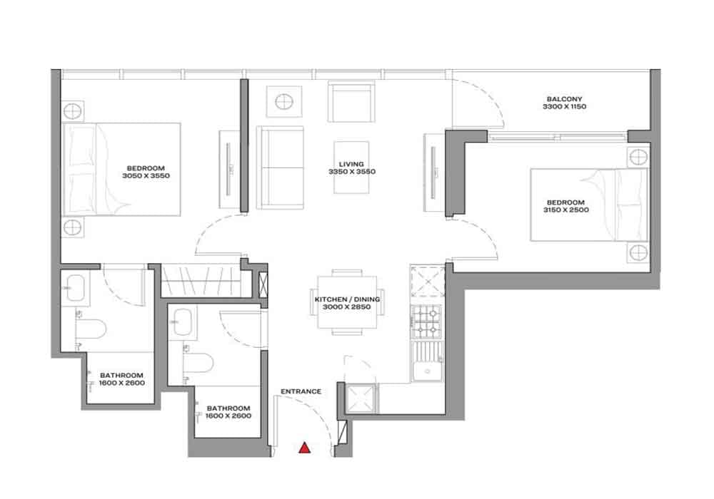 3 Bedroom — Apartment