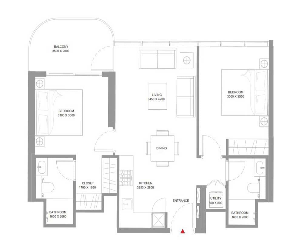 Duplex — 2 & 3 Bedroom
