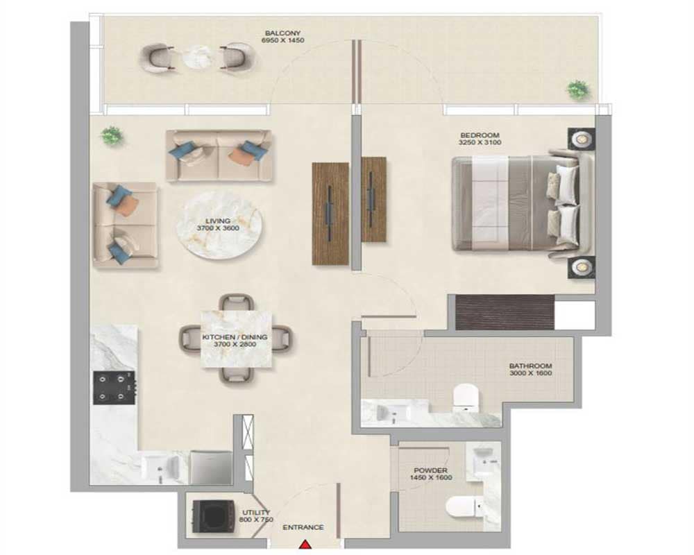 1 Bedroom — Apartment