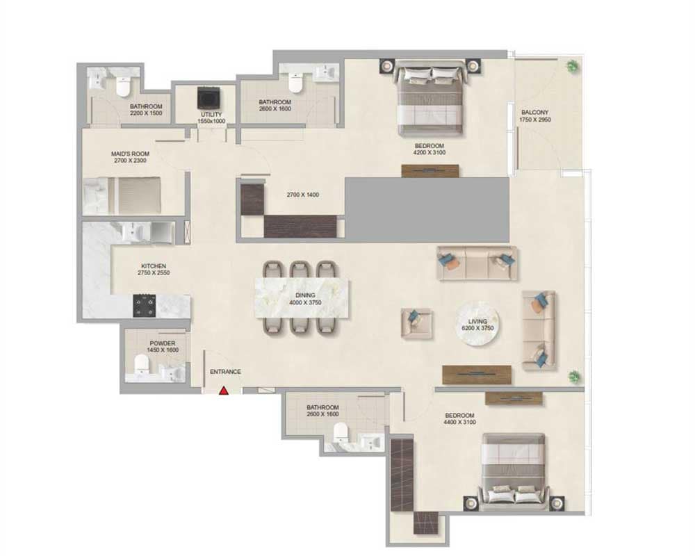 Duplex — 2 & 3 Bedroom