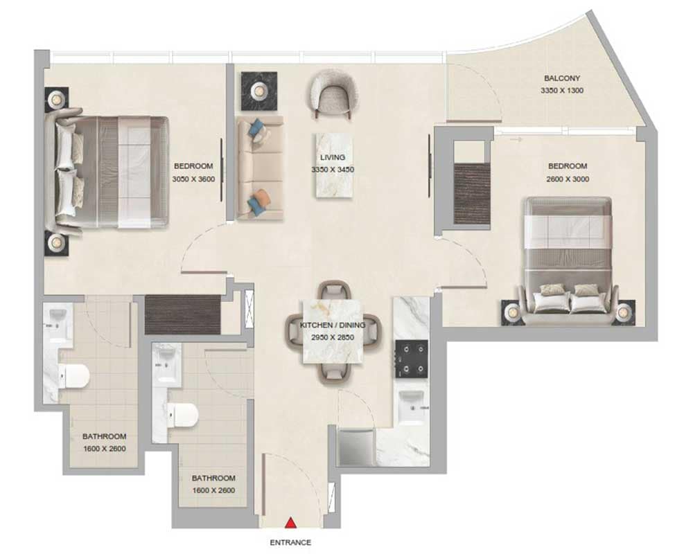 3 Bedroom — Apartment