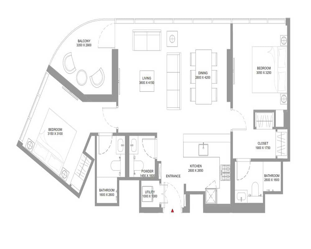 2 Bedroom — Apartment