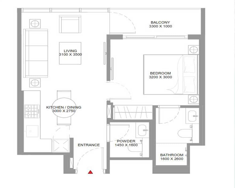 2 Bedroom — Apartment