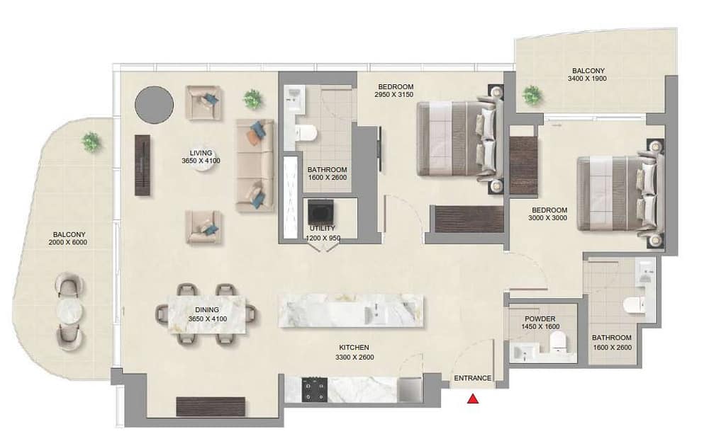 1 Bedroom — Apartment