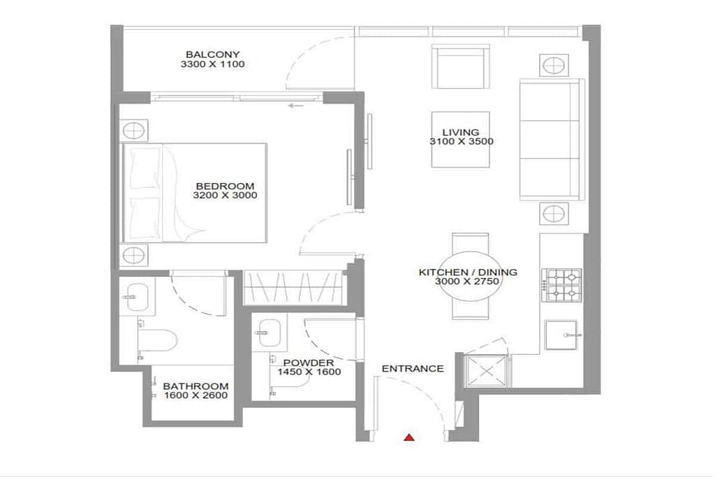 2 Bedroom — Apartment