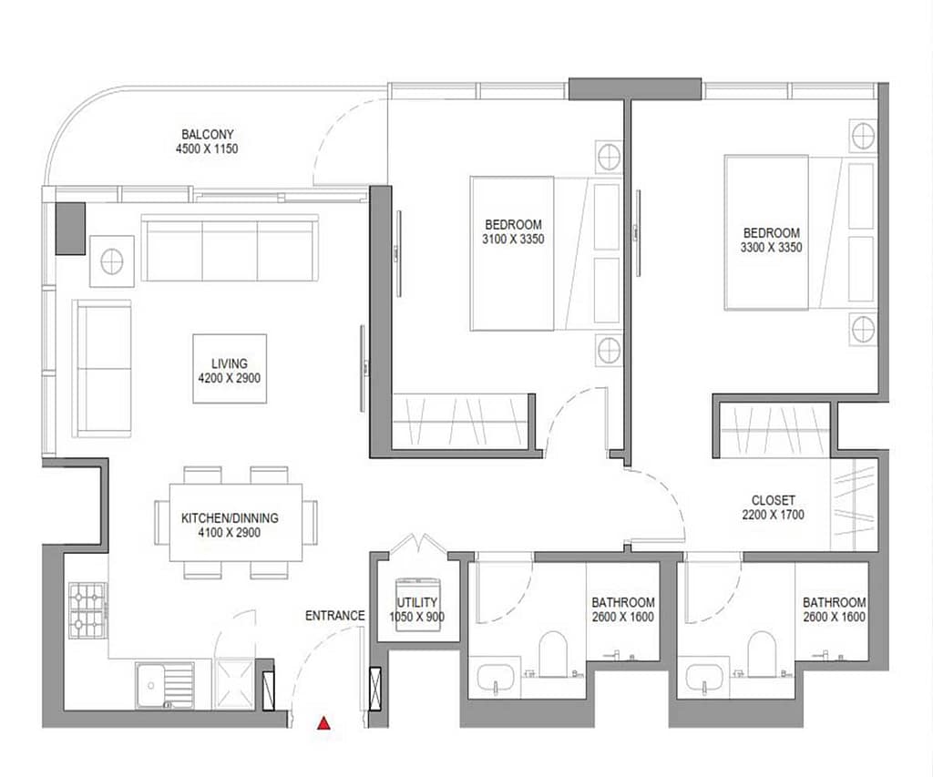 3 Bedroom — Apartment