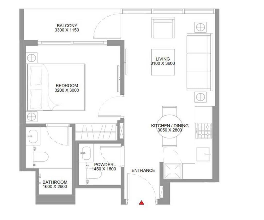 2 Bedroom — Apartment