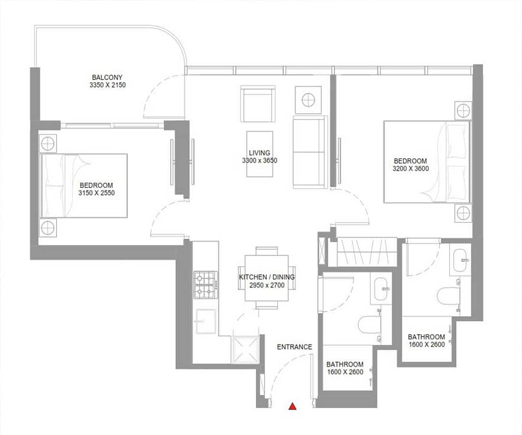 3 Bedroom — Apartment