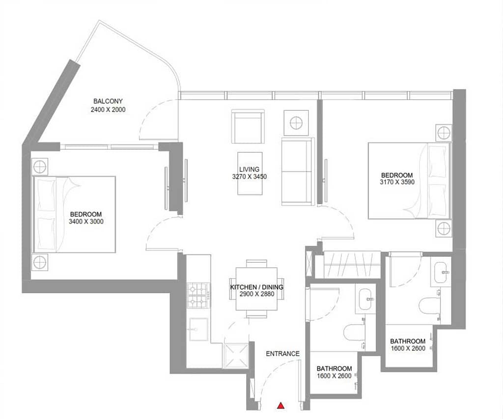 2 Bedroom — Apartment