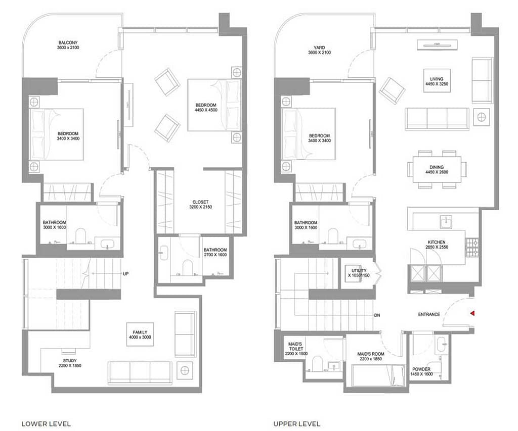 Duplex — 2 & 3 Bedroom
