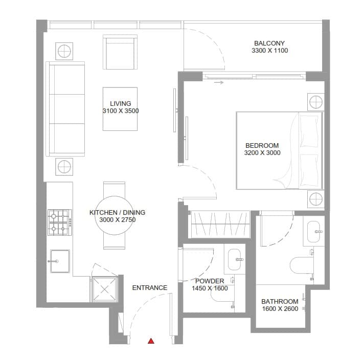 1 Bedroom — Apartment